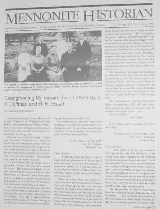 Mennonite Historian (June 1995)