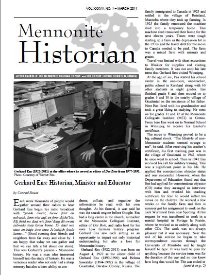 Mennonite Historian (March 2011)