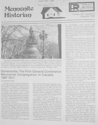 Mennonite Historian (December 1986)