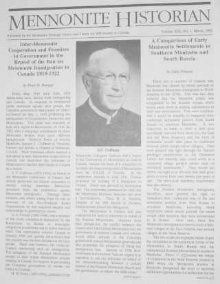 Mennonite Historian (March 1993)
