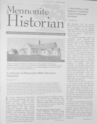 Mennonite Historian (March 2002)