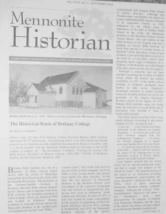 Mennonite Historian (September 2002)
