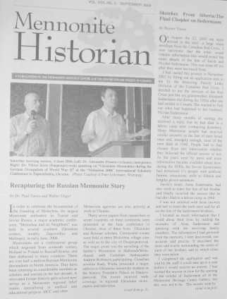 Mennonite Historian (September 2004)