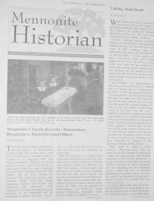 Mennonite Historian (December 2005)