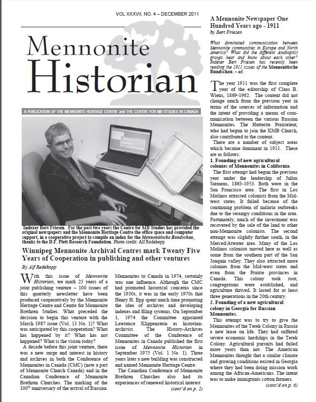 Mennonite Historian (December 2011)
