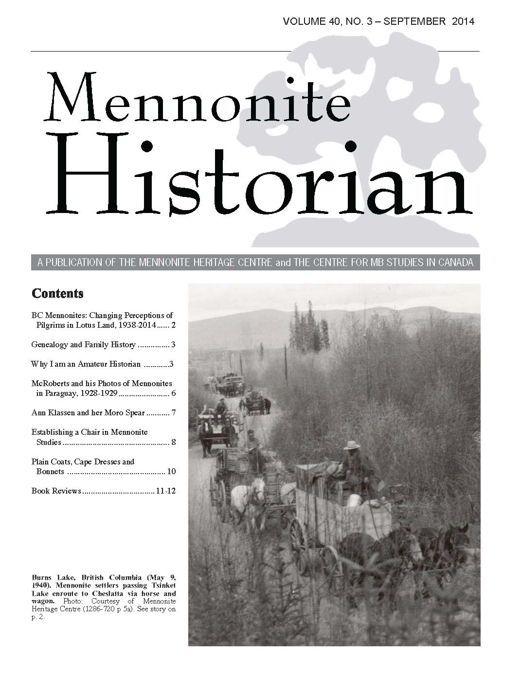 Mennonite Historian (September 2014)