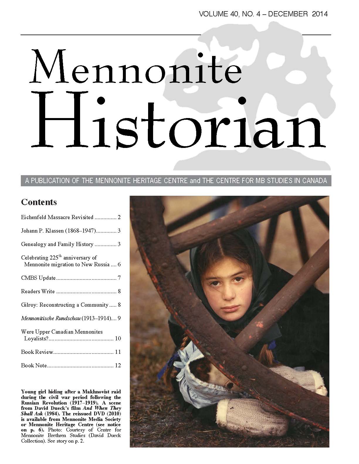 Mennonite Historian (December 2014)