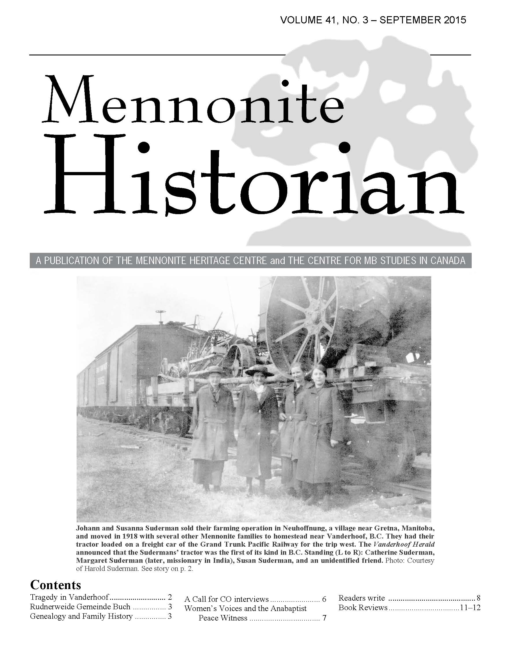 Mennonite Historian (September 2015)