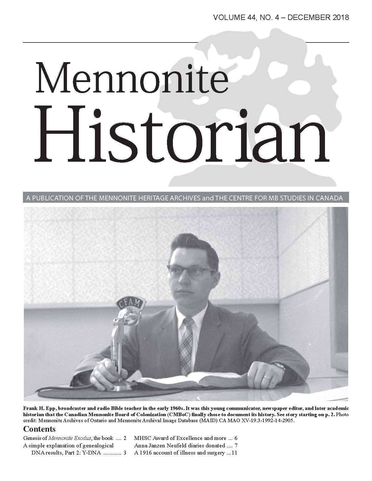 Mennonite Historian (December 2018)