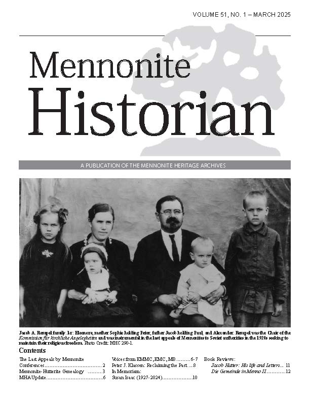 Mennonite Historian (Mar. 2025)